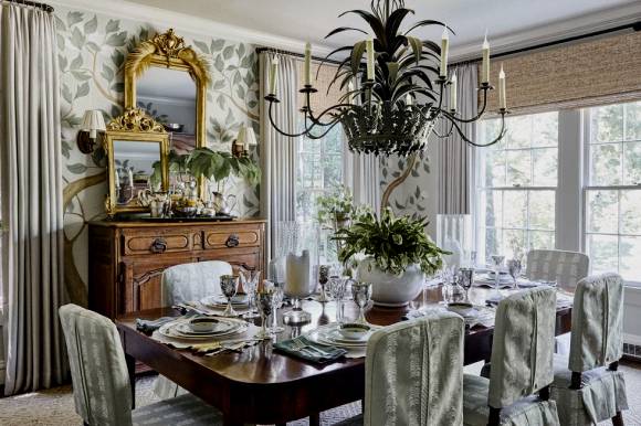 TLK Luxury Custom Homes - Grandmillennial Dining Room